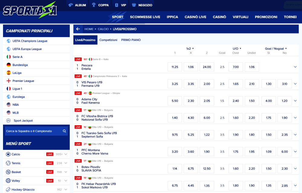 Sportaza scommesse sportive