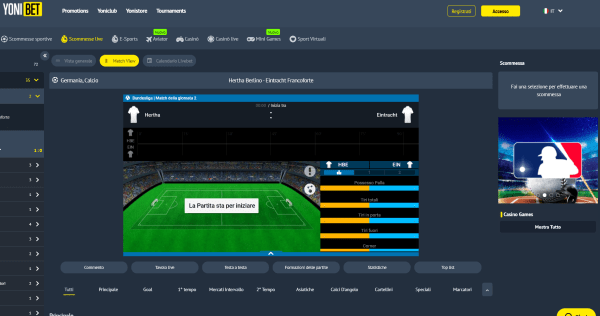 Yonibet scommesse sportive