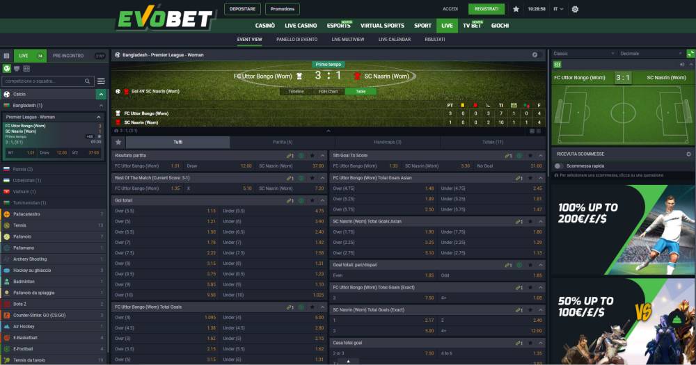 Evobet scommesse