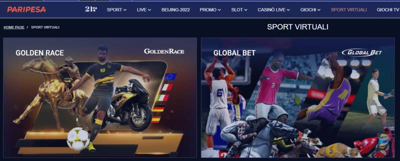 paripesa scommesse sport virtuali ed e-sports