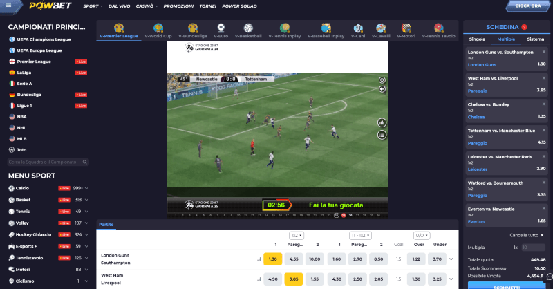 Powbet scommesse sport virtuali
