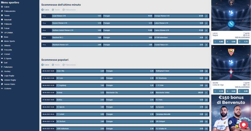 betmartini scommesse