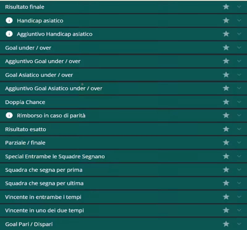 1Bet mercati e opzioni di scommessa 1Bet mercati scommessa opzioni disponibili 2026