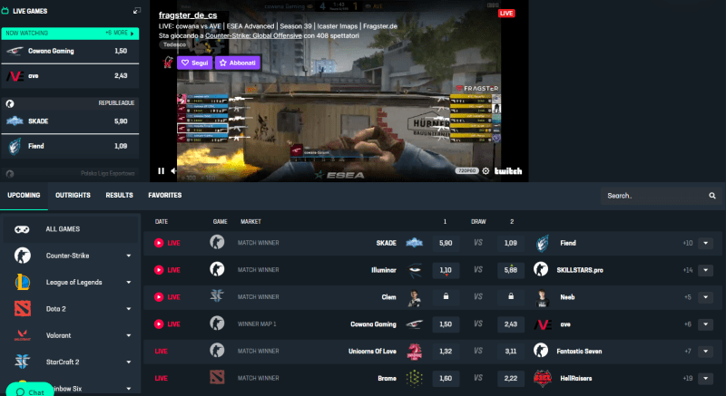 casinozer scommesse esports