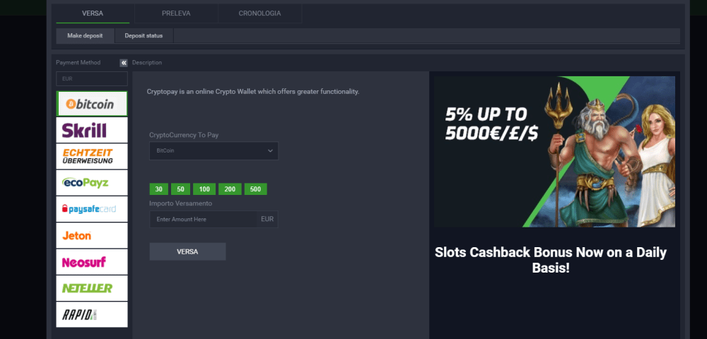 Sistemi di pagamento Casinò e scommesse