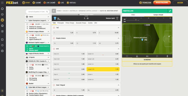 FEZbet scommesse sportive Live