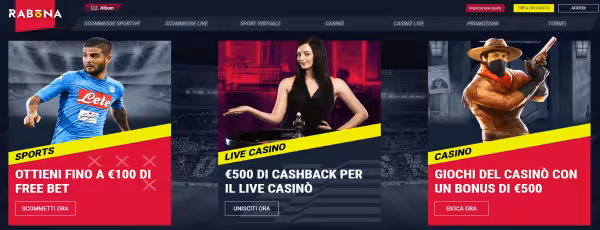 Rabona scommesse live - palinsesto in diretta Rabona live betting palinsesto - quote aggiornate in tempo reale