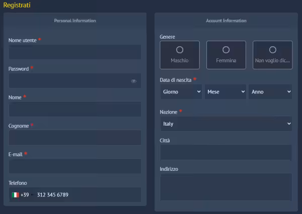 Registrazione Yonibet passo per passo Come registrarsi su Yonibet