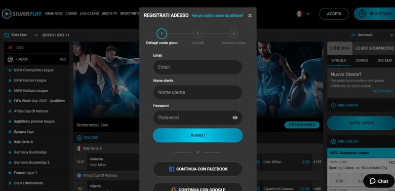silverplay registrazione, iscrizione a silverplay scommesse e casinò