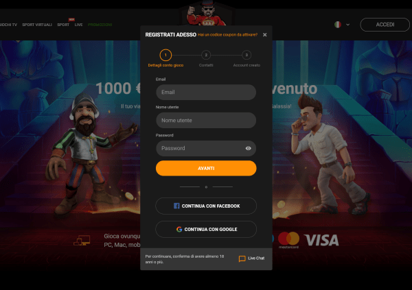 La registrazione a Slot10