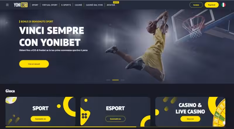 Yonibet bookmaker non ADM scommesse sportive e casino Yonibet scommesse sportive e casino non ADM