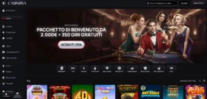 Casinova Casino pagina home