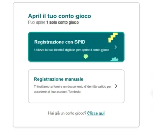 registrazione su tombola