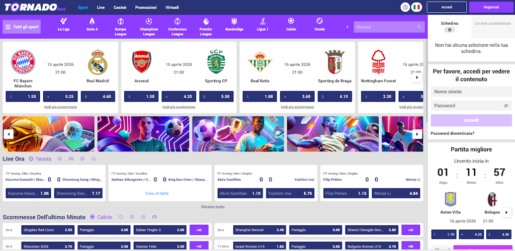 tornadobet italia scommesse
